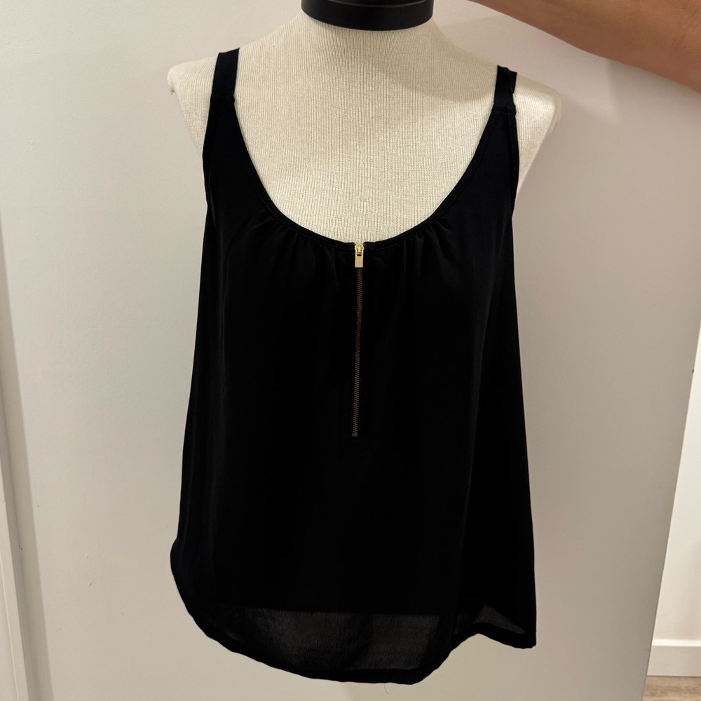 Black zipper shirt
